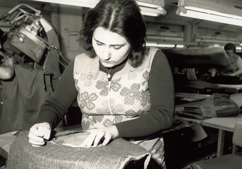 Gabriele Kraft arbeitete als Industrienäherin bei der Gladbecker  Firma Buschfort, 1976.