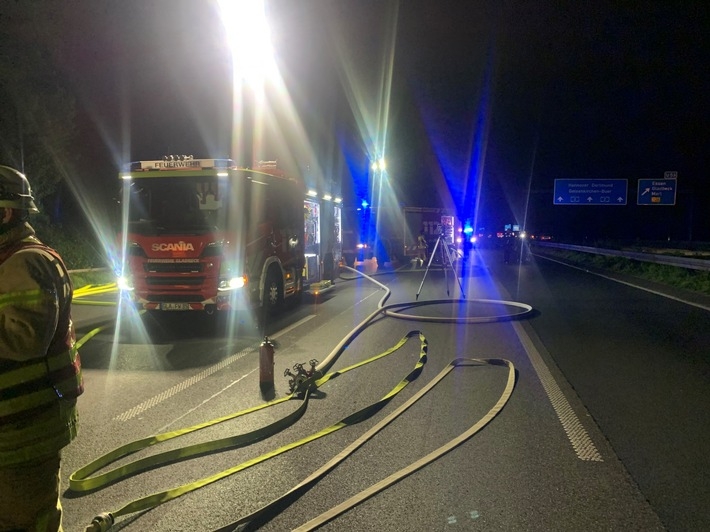 Verkehrsunfall auf der BAB 2 mit Gefahrguttransporter