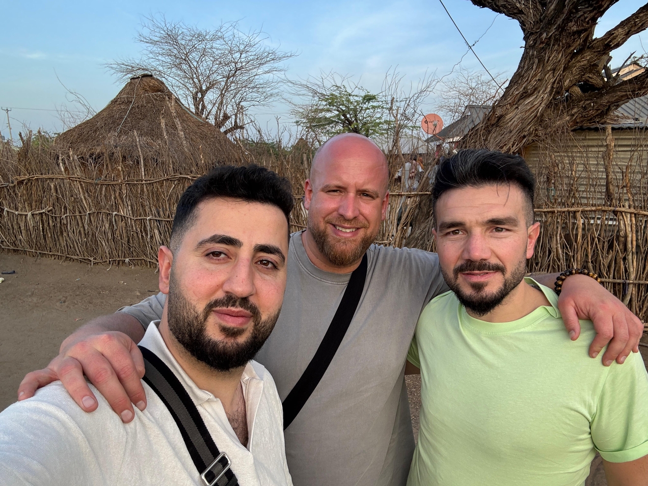 Mahmoud Kanat, Felix Löbbecke und Mahmut Korkut v.l.