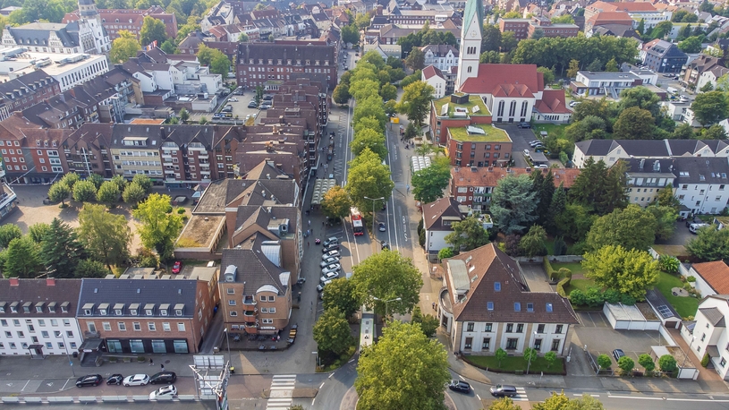Blick auf die Humboldtstraße