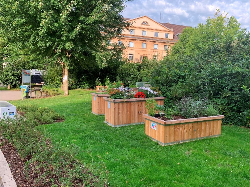 Erntedank-Café am Hochbeetgarten am Jovyplatz