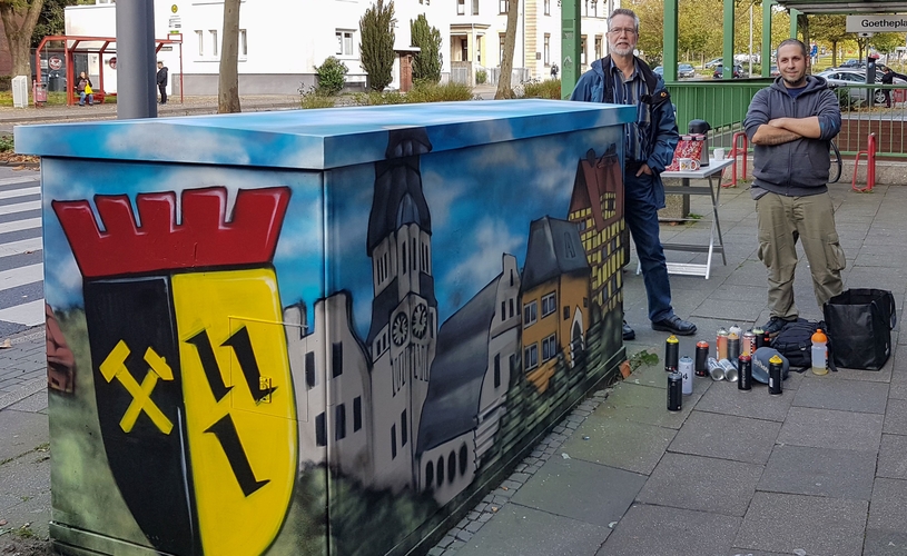 Der Graffitikünstler Maurizio Bet 