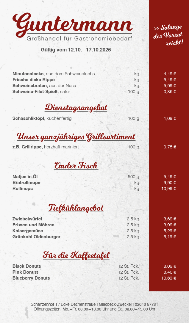 Guntermann Gastronomie Groß- & Einzelhandel